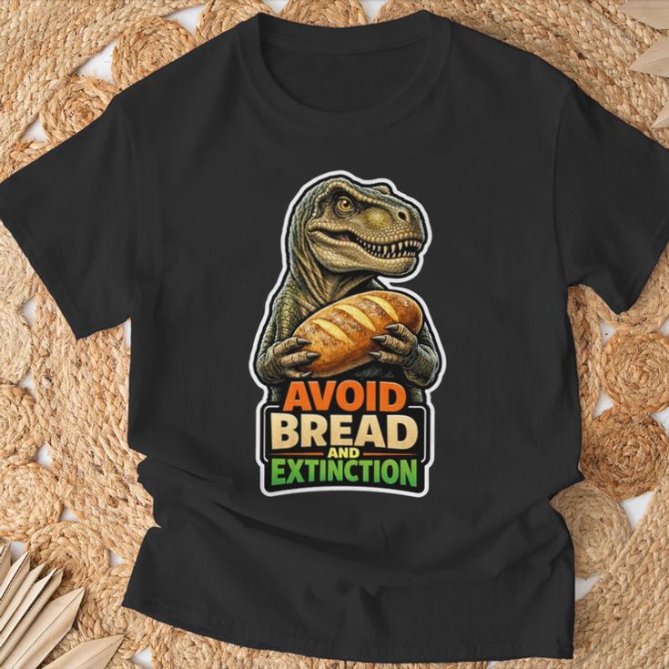 パンと絶滅を避ける恐竜ケトユーモア。 長袖tシャツ Tシャツ 高齢者への贈り物