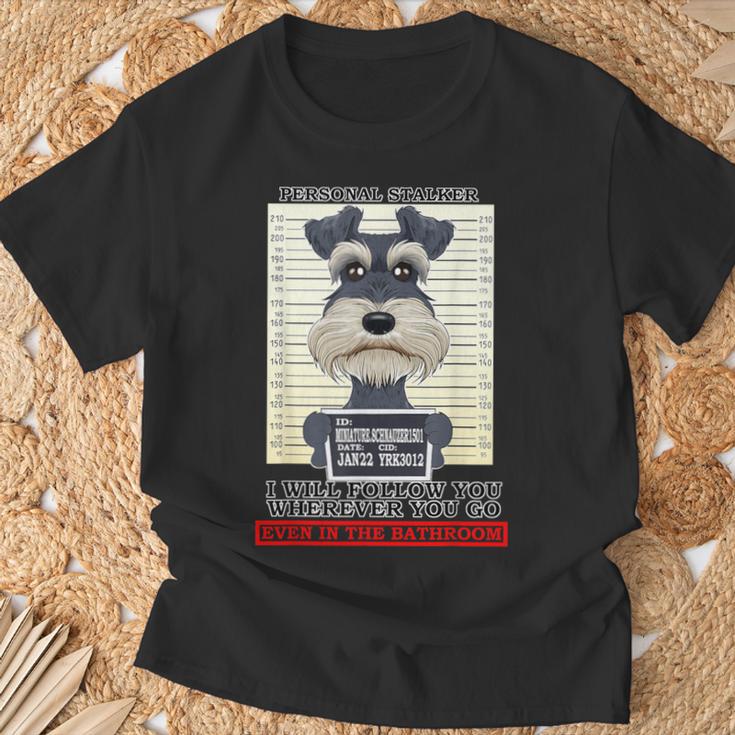 パーソナルストーカーミニチュアシュナウザー Tシャツ 高齢者への贈り物