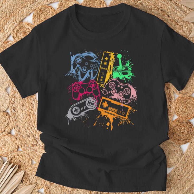 ビデオゲームコンソール コントローラー レトロ 80年代 90年代 アーケードゲーマー Tシャツ 高齢者への贈り物