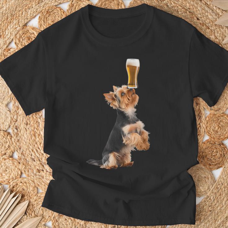ビールヨークシャーテリア Tシャツ 高齢者への贈り物