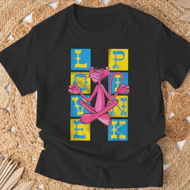 ピンクパンサー ヴィンテージ ラブ&ピンク禅チョークアート Tシャツ 高齢者への贈り物
