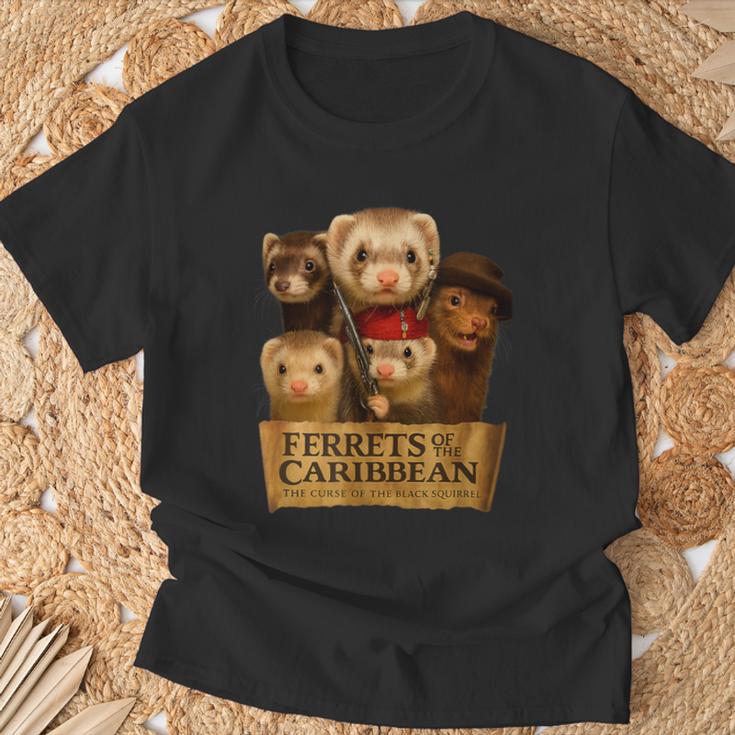 フェレット海賊アドベンチャークルー–面白い動物のパロディポスター Tシャツ 高齢者への贈り物