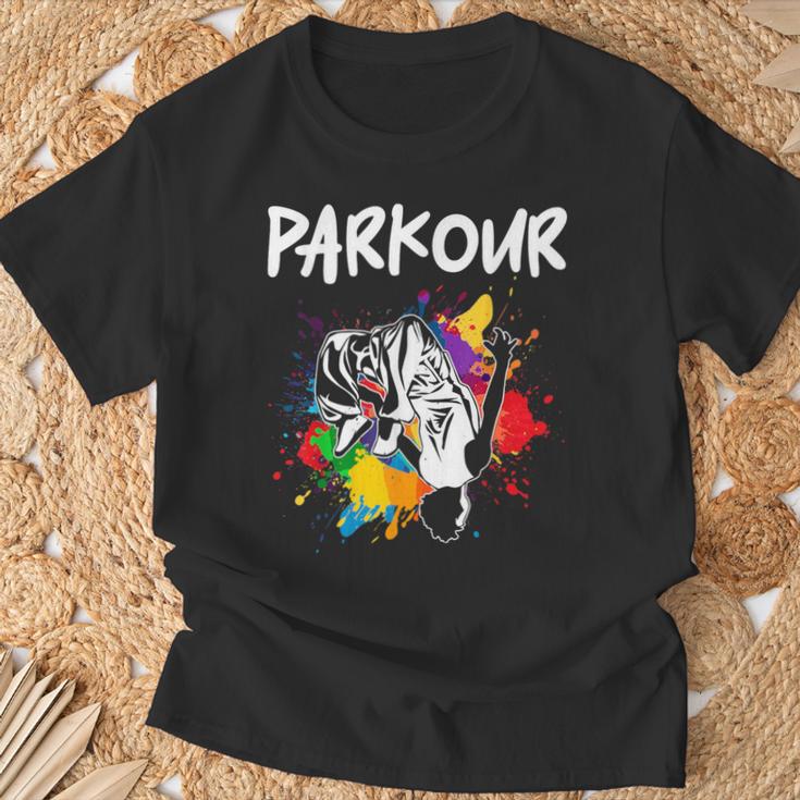フリーランニング、ストリートワークアウト、フリースタイル、アクロバット、パルクール Tシャツ 高齢者への贈り物