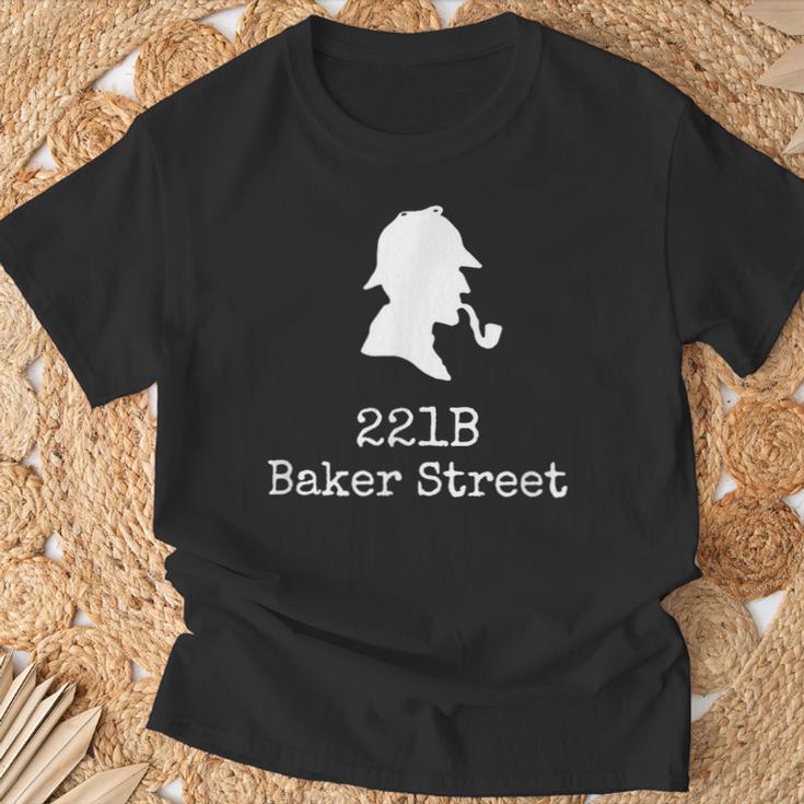 ブック愛好家 221B ベイカーストリート 探偵シャーロック・ホームズ Tシャツ 高齢者への贈り物