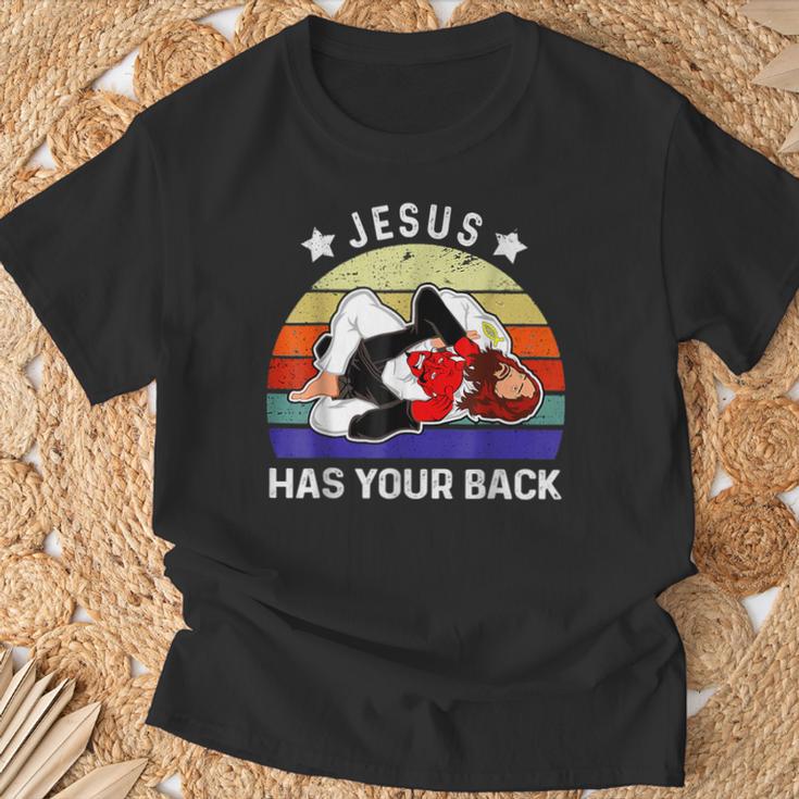 ブラジリアン柔術 Jesus Has Your Back Tシャツ 高齢者への贈り物