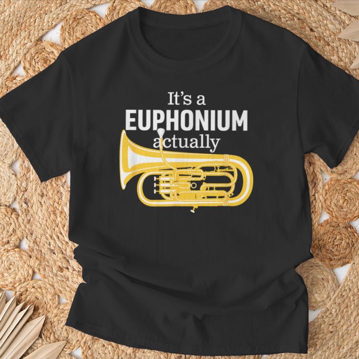 ブラスバンドのユーフォニアム奏者のための面白いユーフォニアムジョーク「 Euphonium Humour 」 Tシャツ 高齢者への贈り物