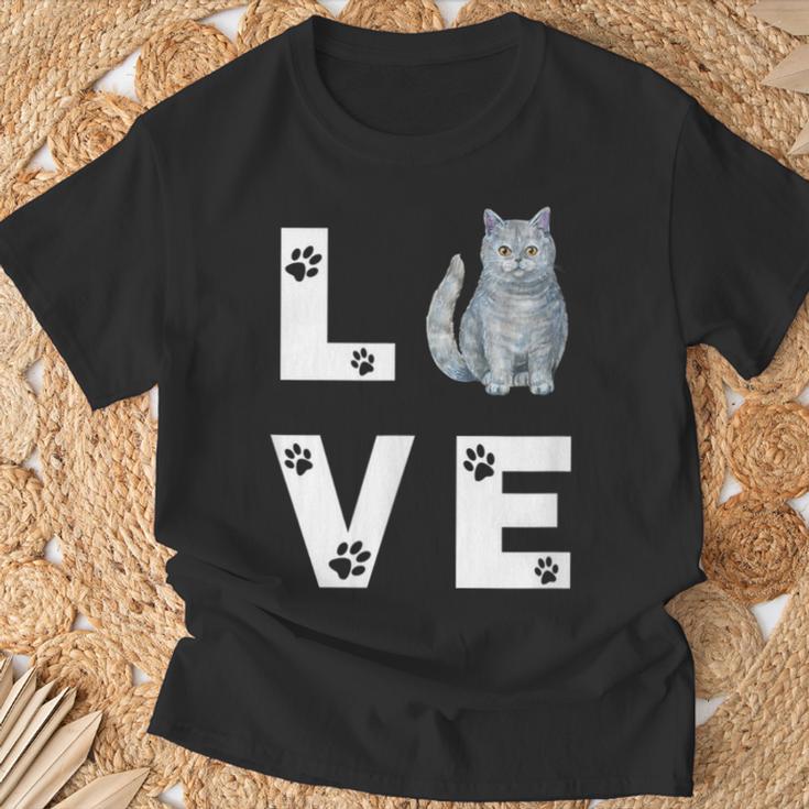 ブリティッシュショートヘア猫愛かわいい猫子猫ギフト Tシャツ 高齢者への贈り物