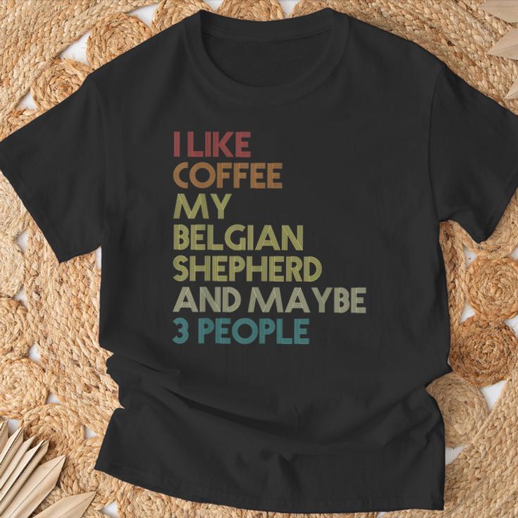 ベルジアンシェパード ベルジアンシェパード ドッグ コーヒー ビンテージ レトロ Tシャツ 高齢者への贈り物