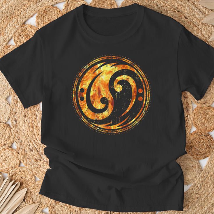 ベーシスト＆ベーシストのためのベースギタークレフ陰陽炎 Tシャツ 高齢者への贈り物