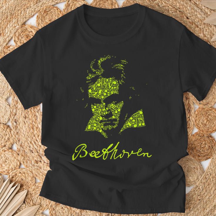 ベートーヴェン ドイツ 作曲家 クラシック楽譜 Tシャツ 高齢者への贈り物