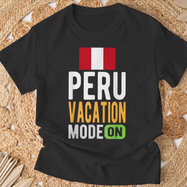 ペルーお土産 旅行 ペルーバケーションモードオン Tシャツ 高齢者への贈り物