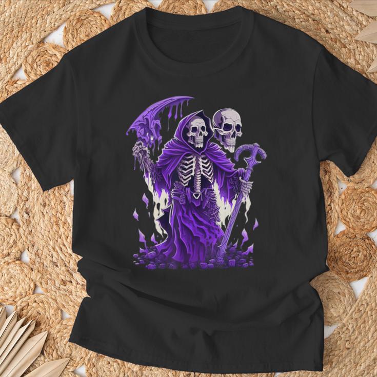 ホラー 死神とオカルト ゴシック Tシャツ 高齢者への贈り物