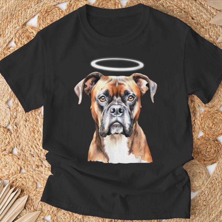 ボクサー 犬 天使 Tシャツ 高齢者への贈り物