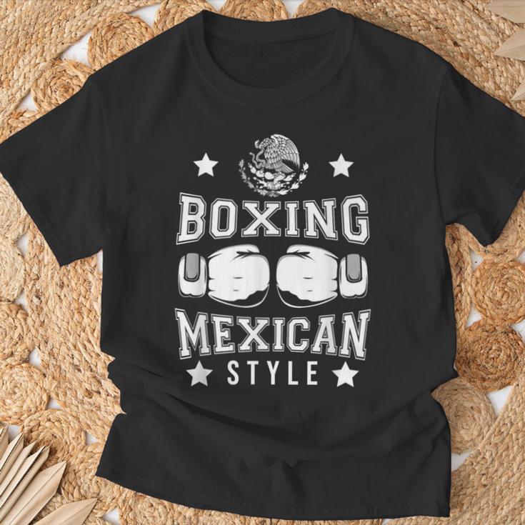 ボクシング メキシカンスタイル ボクサー ファイター ボクシンググローブ メキシコ国旗 Tシャツ 高齢者への贈り物