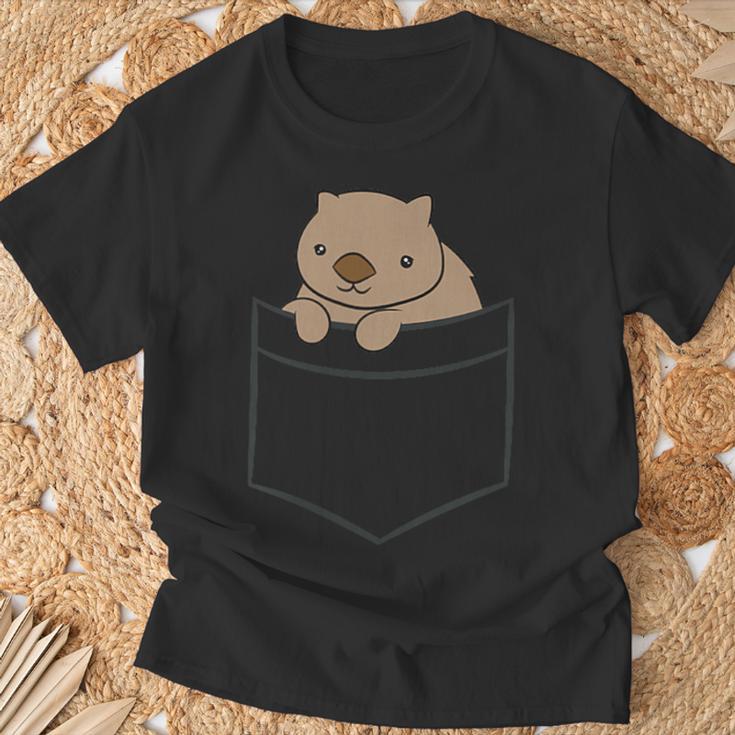 ポケットの赤ちゃんウォンバット かわいいオーストラリアのウォンバット Tシャツ 高齢者への贈り物