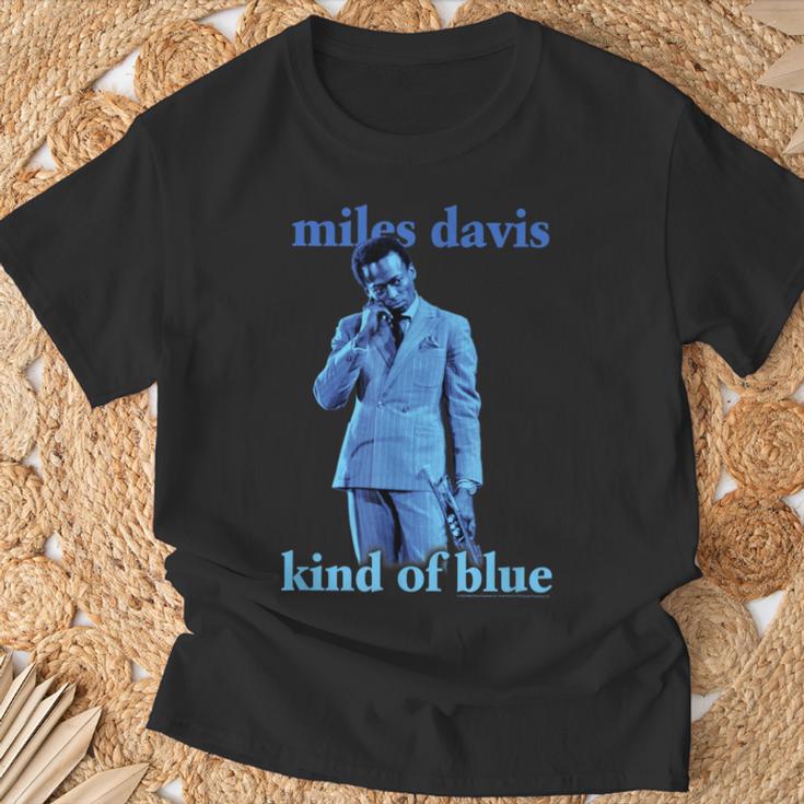 マイルス・デイビスの青い色相の写真 Tシャツ 高齢者への贈り物
