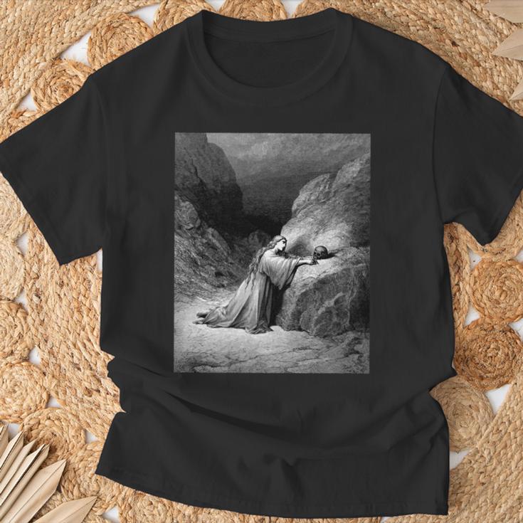 マグダラのマリア・ギュスターヴ・ドーレ ロマン主義 聖書芸術 長袖tシャツ Tシャツ 高齢者への贈り物