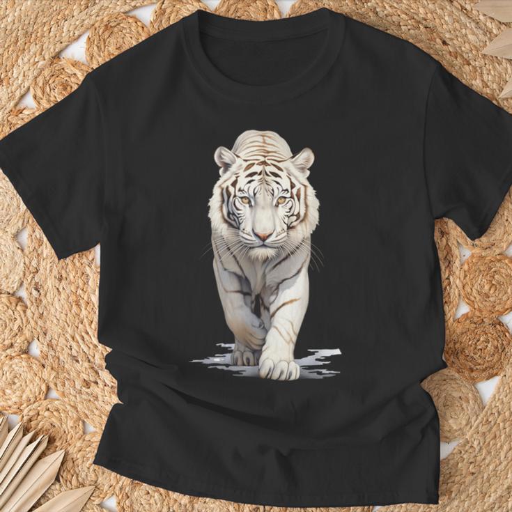マジェスティックアルビノタイガー ホワイトタイガー 野生動物 タイガーデザイン Tシャツ 高齢者への贈り物