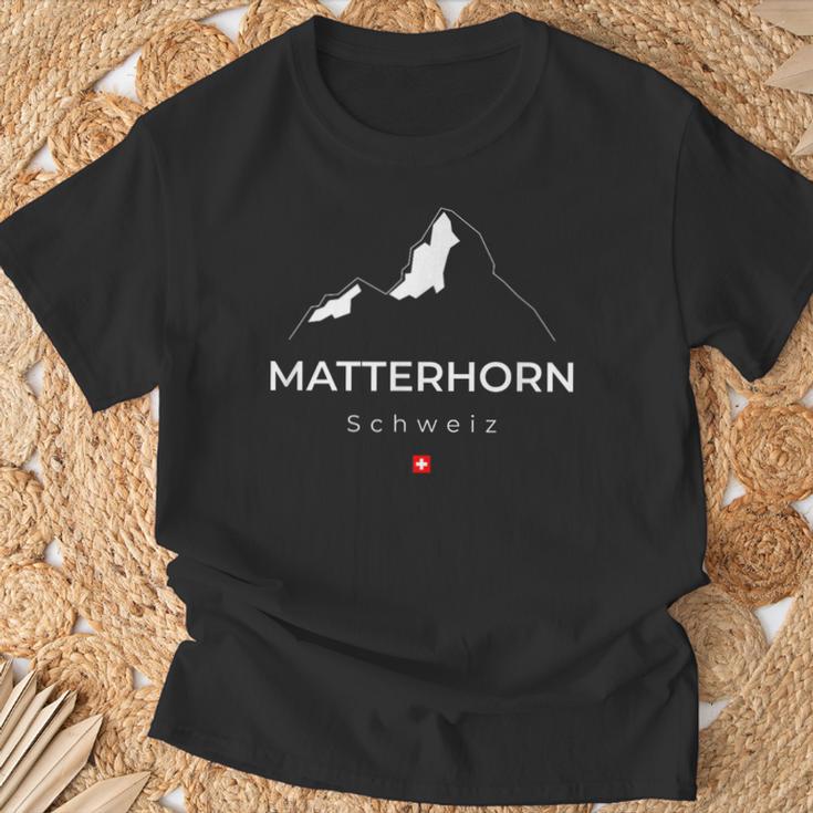 マッターホルン スイス 登山 ハイキング Tシャツ 高齢者への贈り物
