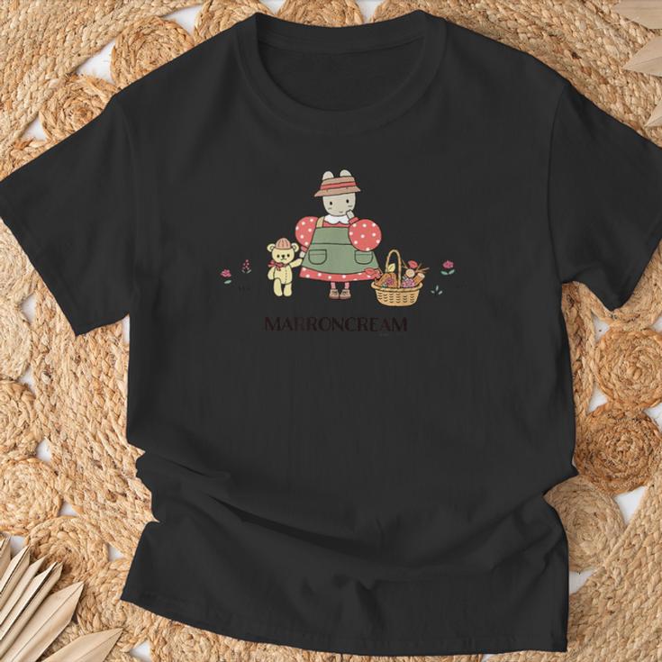 マロンクリーム くまさんと一緒 Tシャツ 高齢者への贈り物
