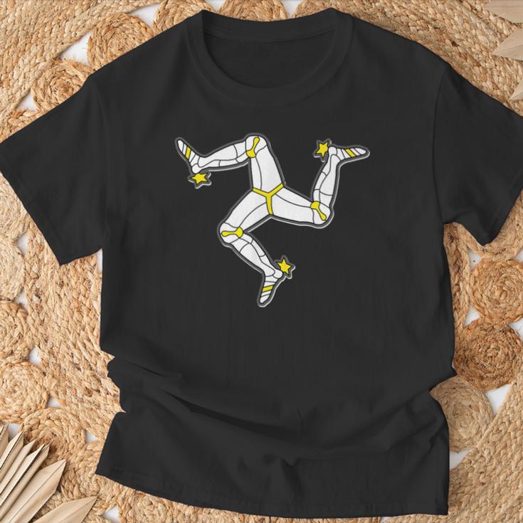 マン島 マンクス旗 伝統的なケルトのお土産 Tシャツ 高齢者への贈り物
