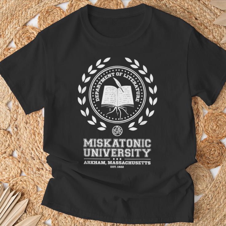 ミスカトニック大学クトゥルフ神話ネクロノミコン Call Of Cthulhu Miskatonic 大学 Tシャツ 高齢者への贈り物