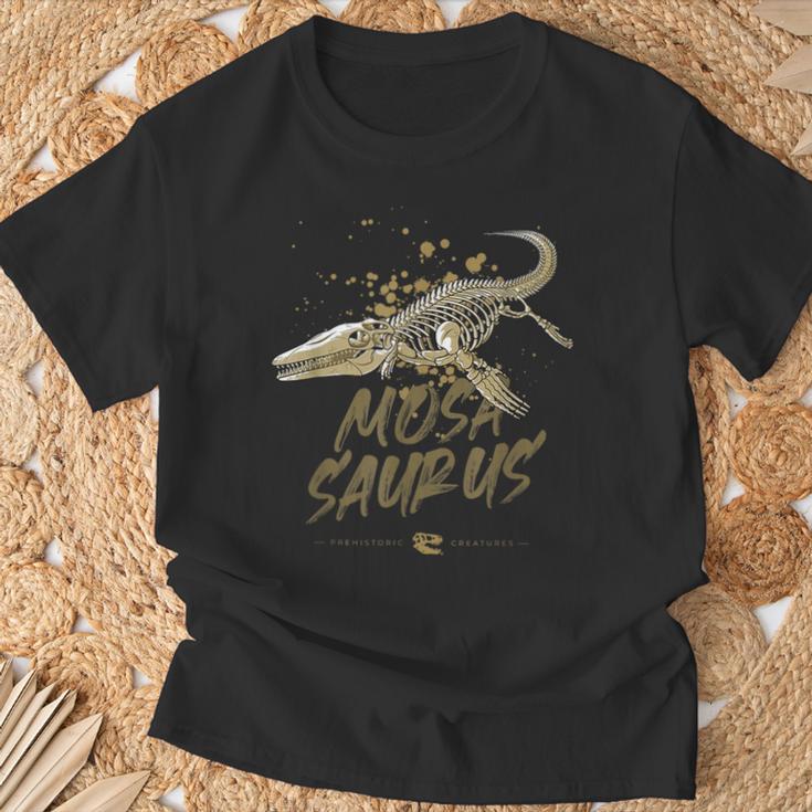 モササウルス スケルトン 古生物学者 化石 恐竜 恋人 Tシャツ 高齢者への贈り物