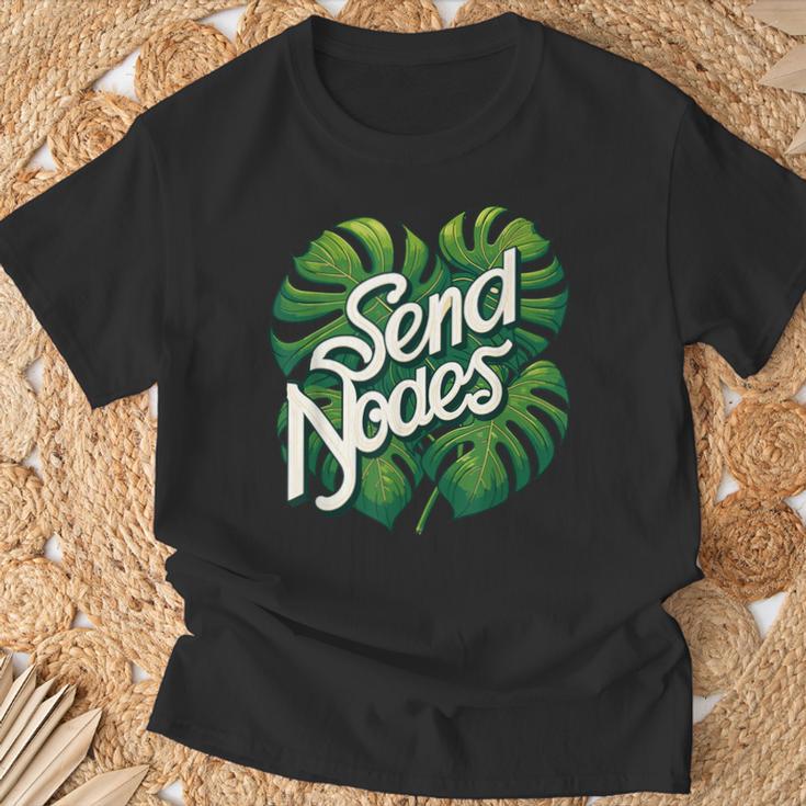 モンステラノード植物愛好家アルボ植物感謝の日を送る Tシャツ 高齢者への贈り物