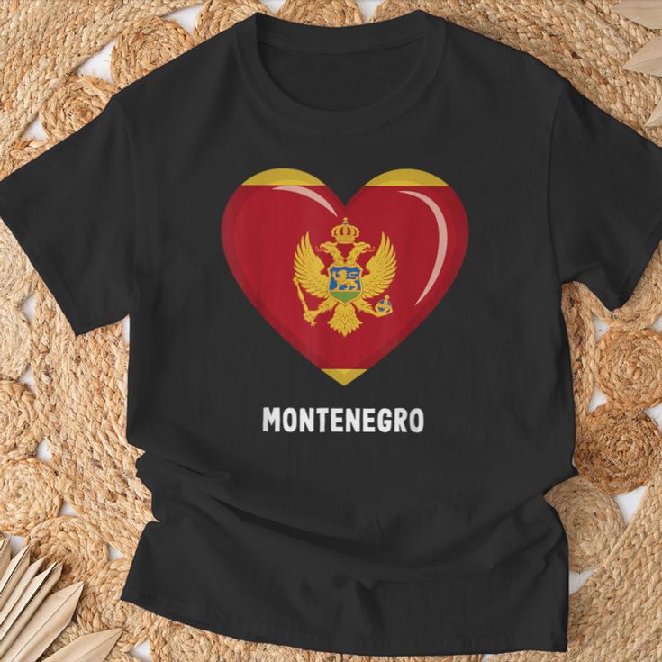 モンテネグロ国旗シャツ Tシャツ 高齢者への贈り物