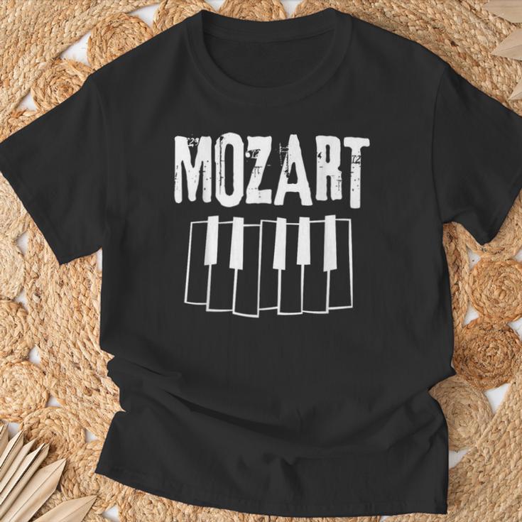 モーツァルト ロックンロール ピアノ クラシカル 作曲 リズム Tシャツ 高齢者への贈り物