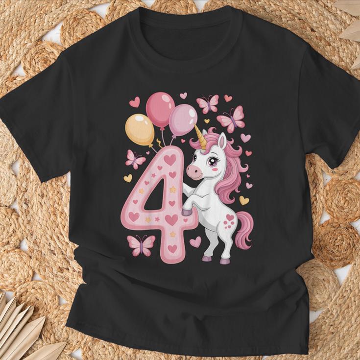 ユニコーン 4 誕生日 女の子 4 歳 馬 わたしは 4 Tシャツ 高齢者への贈り物