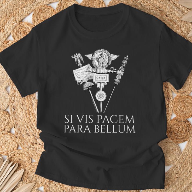 ラテン語の引用句 -Iis Pacem Para Bellum 古代ローマpqr 長袖tシャツ Tシャツ 高齢者への贈り物