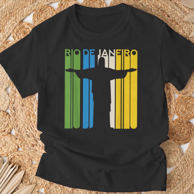 リオデジャネイロ ブラジル レトロ ビーチ ブラジルの像 サンパウロ Tシャツ 高齢者への贈り物