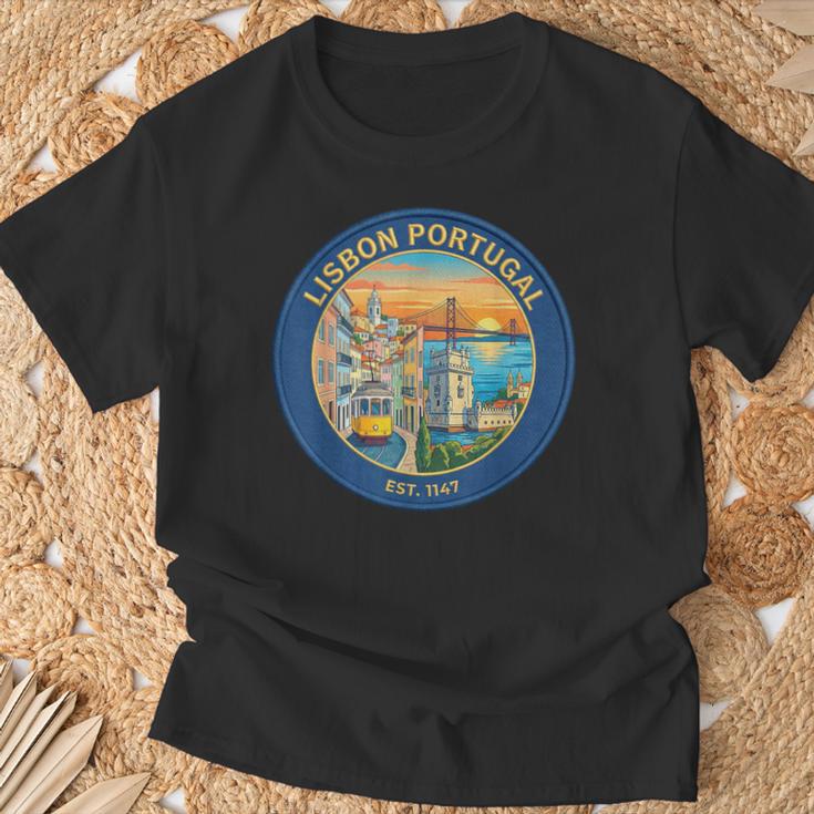 リスボン ポルトガル 旅行 お土産 都市 ランドマーク 観光ギフト Tシャツ 高齢者への贈り物