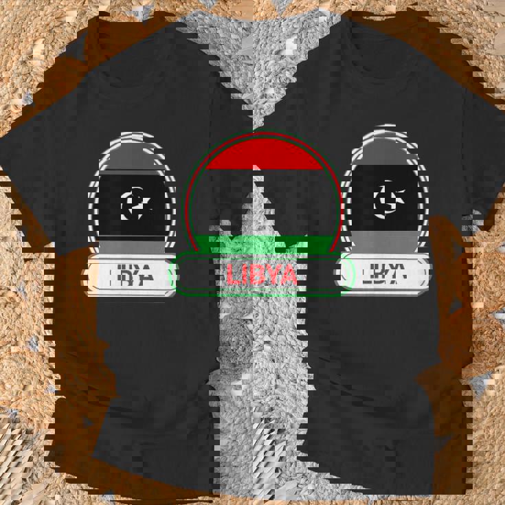 リビア国バッジ リビア国旗 Tシャツ 高齢者への贈り物