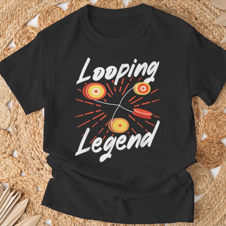 ルーピング レジェンド ヨーヨー ジャグリング ヨーヨーイング ヨーヨー Tシャツ 高齢者への贈り物