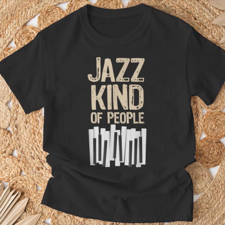 レトロ ジャズ 音楽愛好家 ピアノプレーヤー ミュージシャン キーボード Tシャツ 高齢者への贈り物
