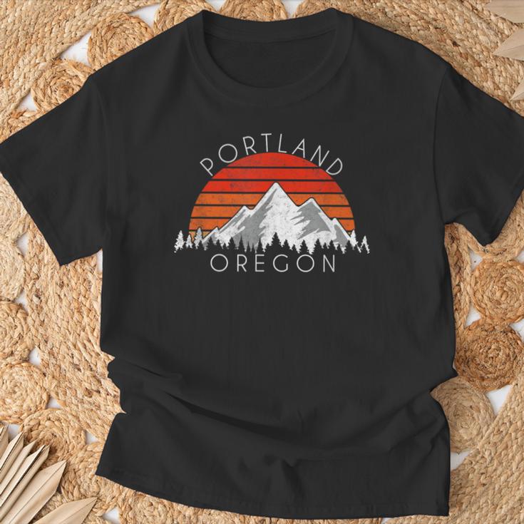 レトロ ヴィンテージ ポートランド オレゴン アンティーク調 Tシャツ 高齢者への贈り物