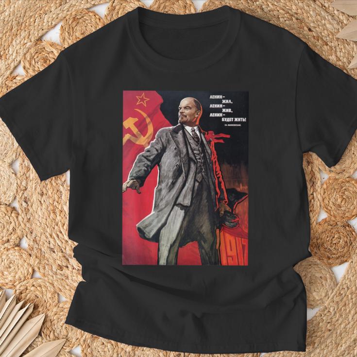 レーニンは生きた、レーニンは生きる、レーニンは生きる！ソビエト。Ovi8 Tシャツ 高齢者への贈り物