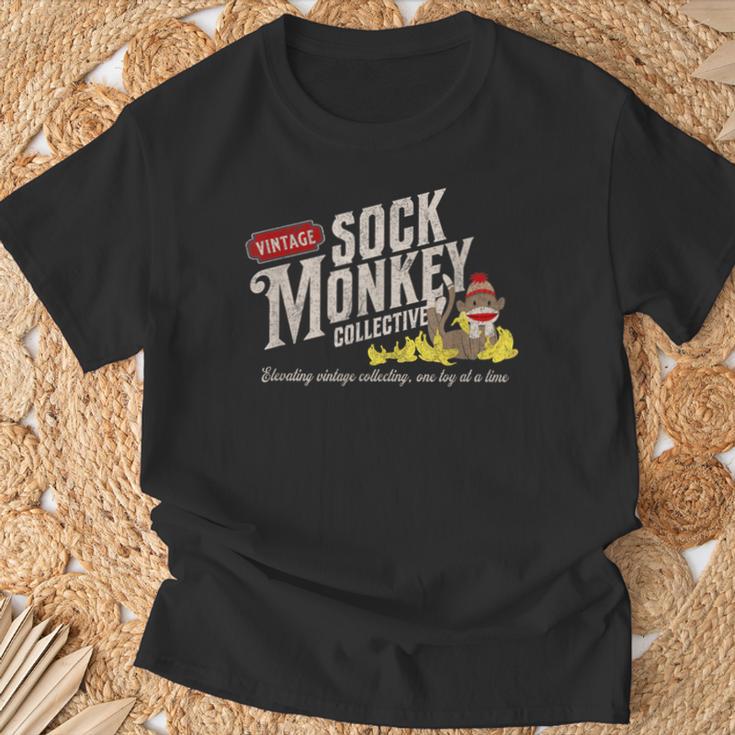 ヴィンテージ ソック モンキー コレクティブ キュート ソック モンキー Tシャツ 高齢者への贈り物