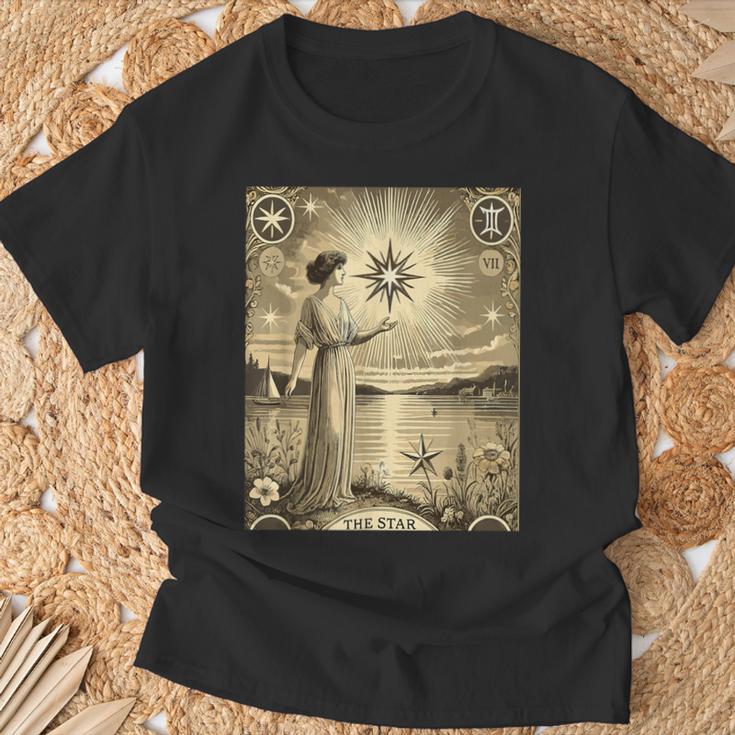 ヴィンテージ タロット カード 17 星 Xvii 読者 読書 Tシャツ 高齢者への贈り物