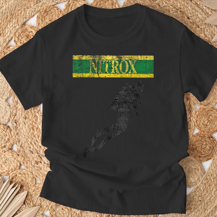 ヴィンテージ ニトロックス 旗 ダイバー スキューバダイビング Tシャツ 高齢者への贈り物