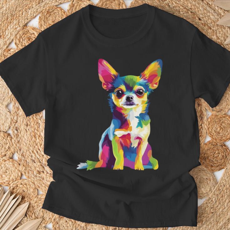 ヴィンテージ レトロ チワワ 犬 かわいい グルービー 犬 長袖tシャツ Tシャツ 高齢者への贈り物