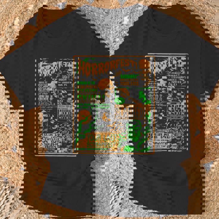 ヴィンテージ・ハロウィーン・クラシック・ホラー映画ポスター ホラーフェスト Tシャツ 高齢者への贈り物