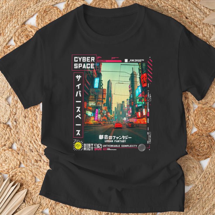 ヴェイパーウェイブ サイバーパンク ストリートウェア 日本のレトロバイブ 90年代 Tシャツ 高齢者への贈り物