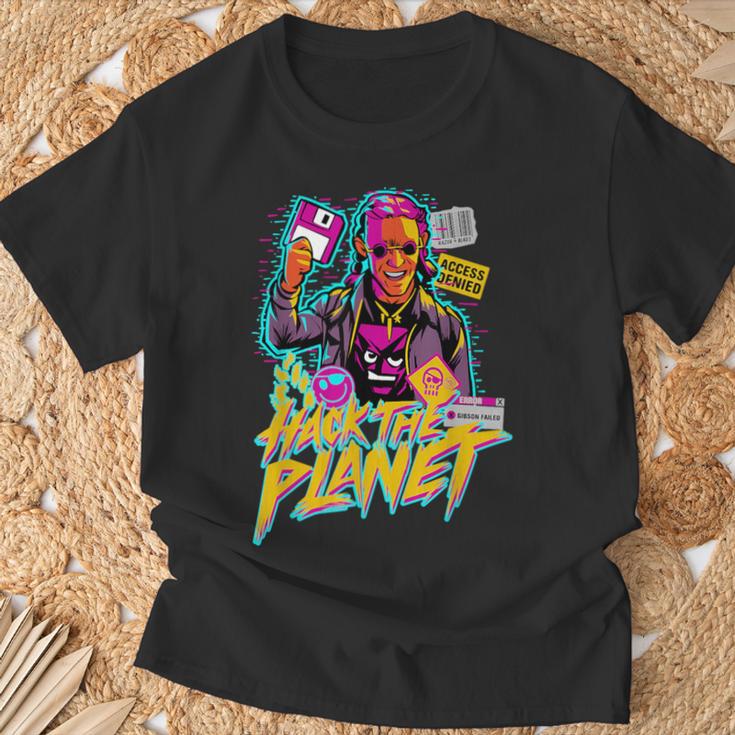 ヴェイパーウェーブ・ハック・ザ・プラネット Tシャツ 高齢者への贈り物