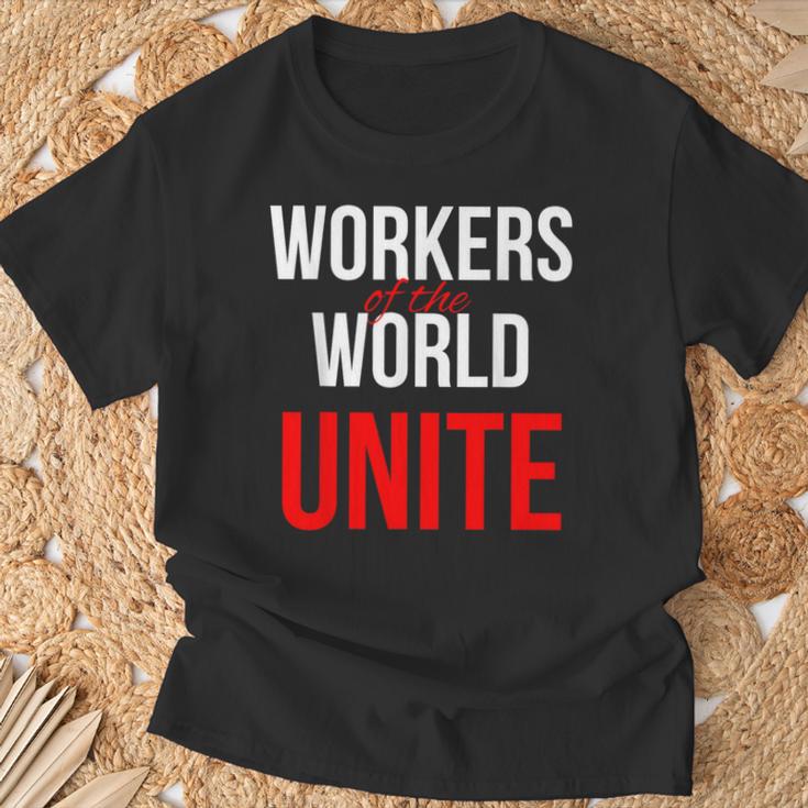 万国の労働者団結せよ Tシャツ 高齢者への贈り物