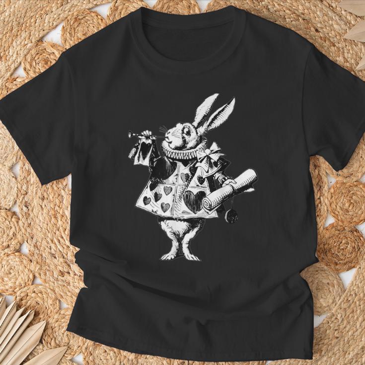不思議の国のアリス 白うさぎ Tシャツ 高齢者への贈り物