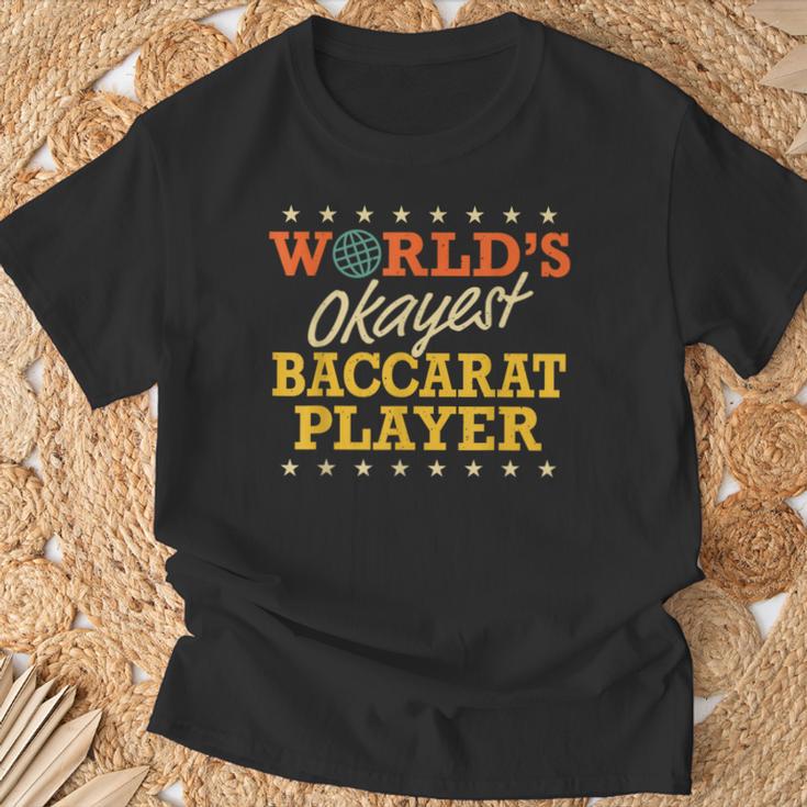 世界で一番大丈夫なバカラ プレーヤー レトロ ギャグ ギフト 面白いカジノ Tシャツ 高齢者への贈り物
