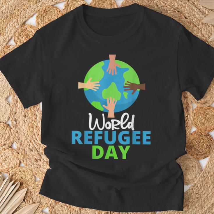 世界難民の日 難民プライド Tシャツ 高齢者への贈り物